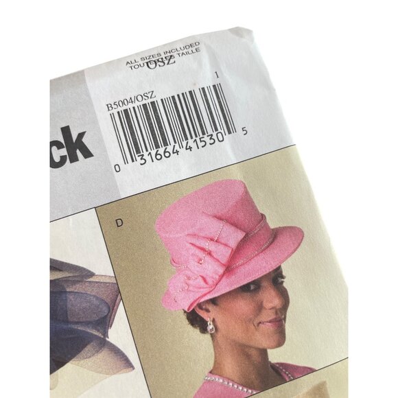 Butterick B5004 Church Hat Sewing Pattern One Size Vintage Style Multisize NEW - Picture 2 of 6